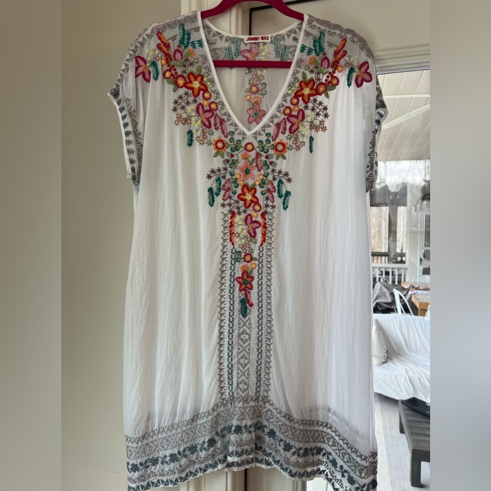 Johnny Was XL mini dress cover up